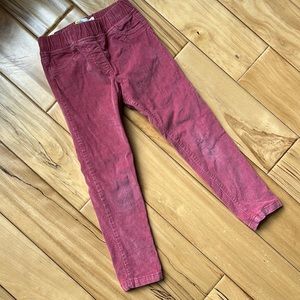 Mini Boden size 6 Pink Cord Pants